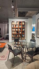 Libreria BOOK in legno massello e vetro di negozio