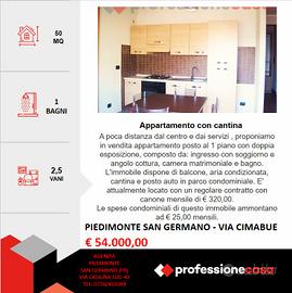 Bilocale con cantina e posto auto