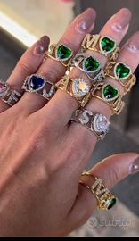 Anello lettera cuore