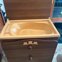 Cassettiera con vaschetta bagnetto