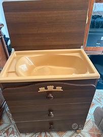 Cassettiera con vaschetta bagnetto