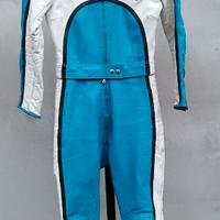 Tuta pelle moto vintage Suzuki Giudici