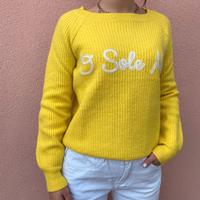 Maglione Vicolo girocollo a coste giallo tg TU