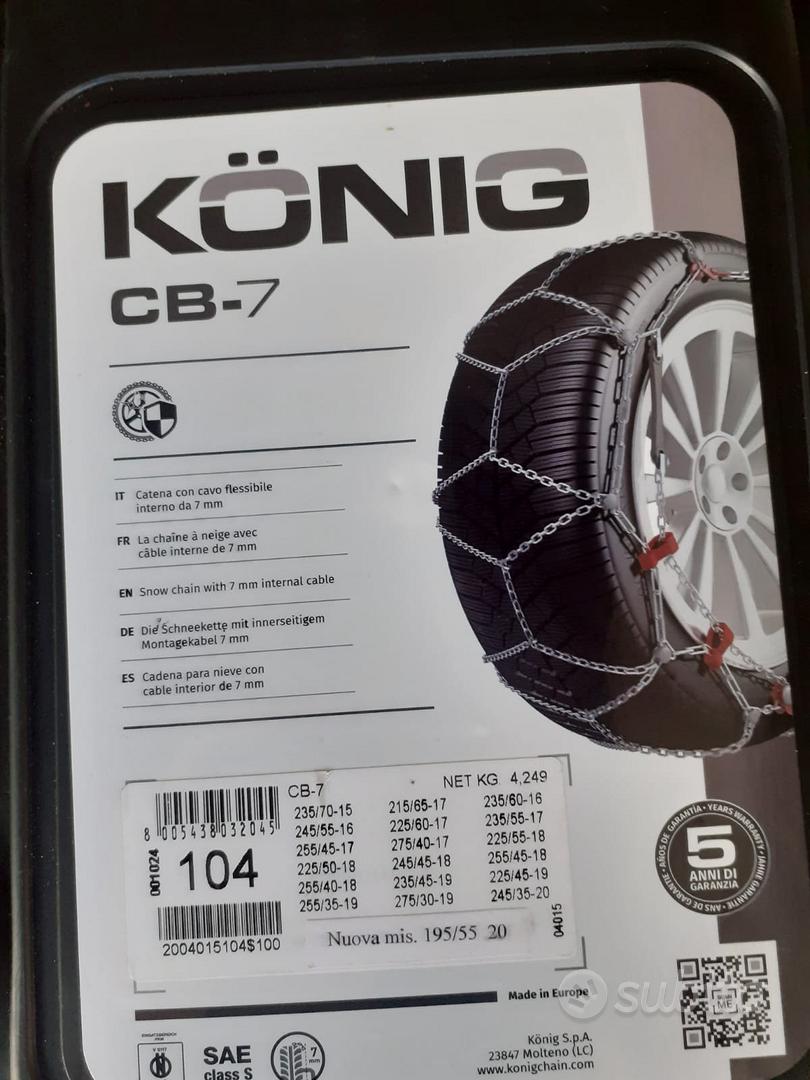 KAWIN Catene Da Neve 205/45-16 Omologate V5117 – Facili Da Montare, Perfette Su Ghiaccio