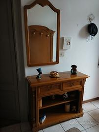 mobile da ingresso con cassettiera e specchio 