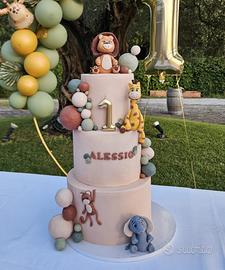 Torta decorazione animali