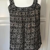 Top Zara cotone e seta nuovo oversize
