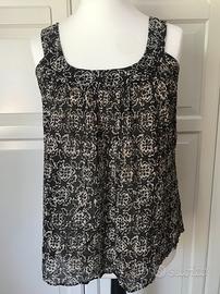 Top Zara cotone e seta nuovo oversize