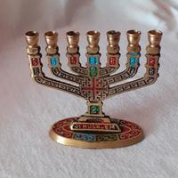 Candelabro in ottone smaltato