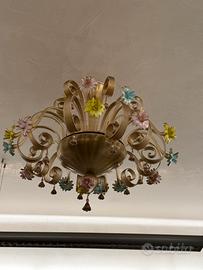 Lampadario vetro Murano  anni 70