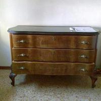 comò in radica + comodini e pianoforte verticale 