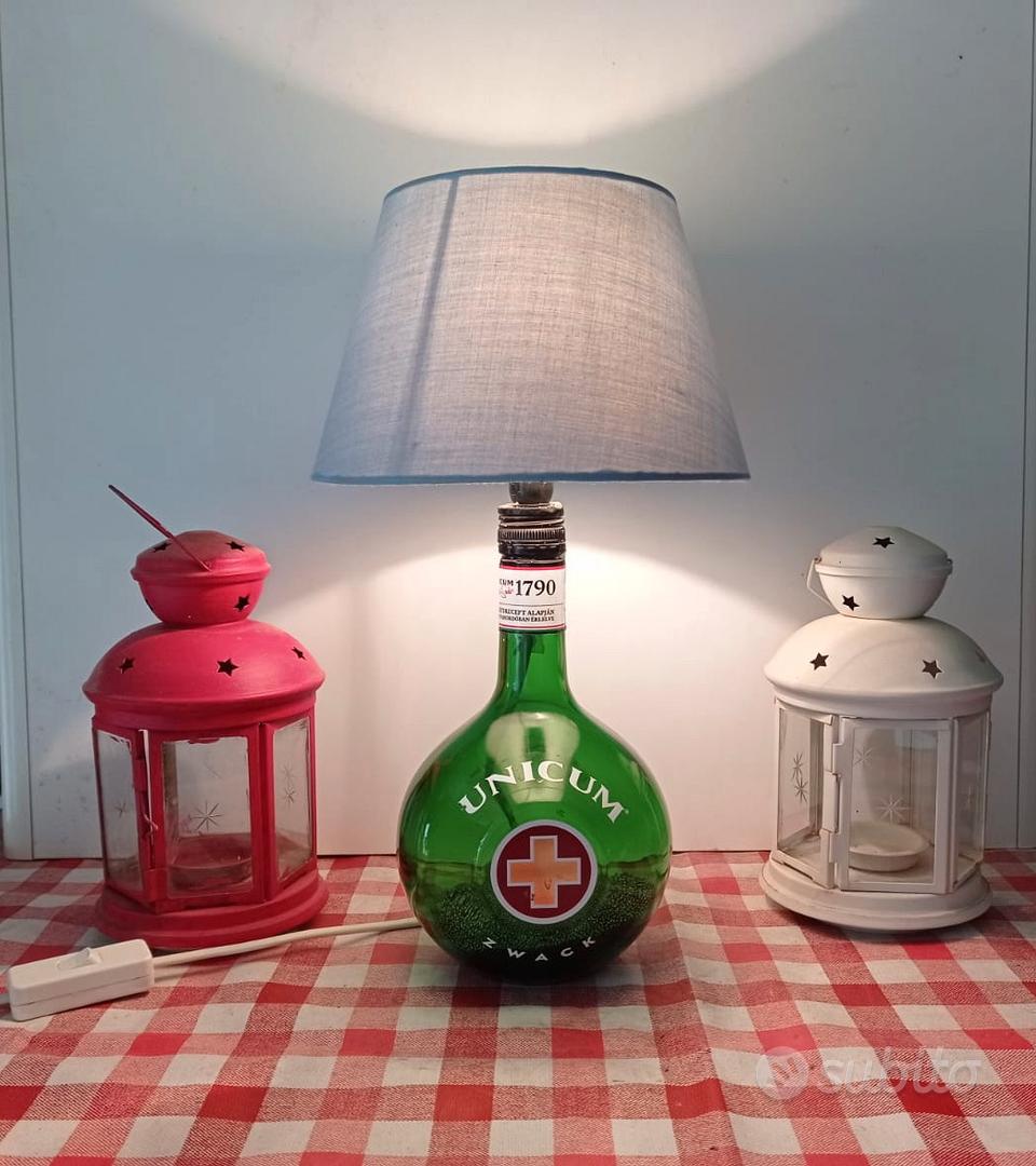 Lampada abat jour su bottiglia Unicum - Arredamento e Casalinghi In vendita  a Ancona