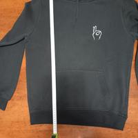 Felpa nera con cappuccio UNISEX taglia M