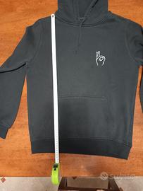 Felpa nera con cappuccio UNISEX taglia M