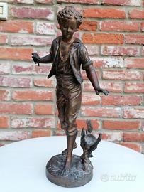 Scultura antica fine '800 Émile Bruchon - firmata