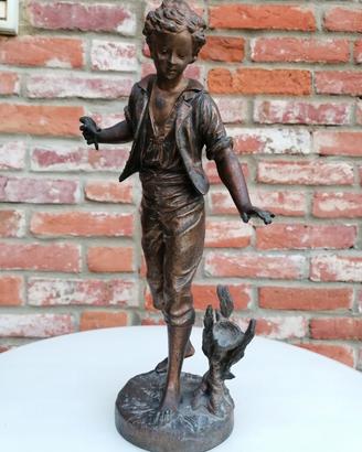 Scultura antica fine '800 Émile Bruchon - firmata