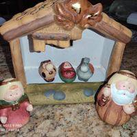 Mini presepe in ceramica tipo thun