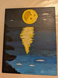 Tela/Quadretto "Strada di Luna"