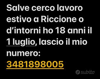 Personale estivo 2026