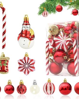 34 decorazioni natalizie palle palline natale ross