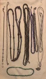 Bigiotteria: 10 collane lunghe e corte, assortite