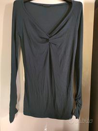 Maglietta Sisley blu donna o ragazza misura L nuov