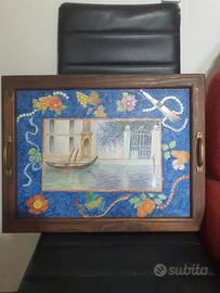 Ceramica originale e capitello in marmo