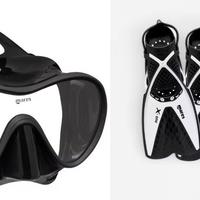 Pinne + Maschera + Boccaglio - KIT MARES, NUOVO