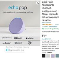 Alexa echo pop amazon nuova ultima generazione