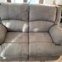 Divano 2 posti Recliner Elettrico in Nabuk