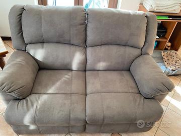 Divano 2 posti Recliner Elettrico in Nabuk