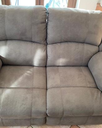 Divano 2 posti Recliner Elettrico in Nabuk