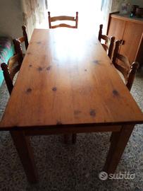 TAVOLO DA CUCINA IN LEGNO MASSELLO
