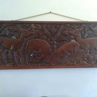 QUADRO IN LEGNO ANTILOPI