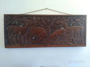 QUADRO IN LEGNO ANTILOPI
