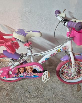 Bicicletta Barbie 14" con Seggiolino Porta Bambole