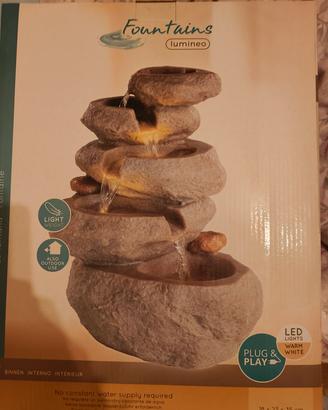 Due Fontane in pietra zen con led