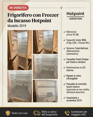 Frigorifero con freezer da incasso Hotpoint