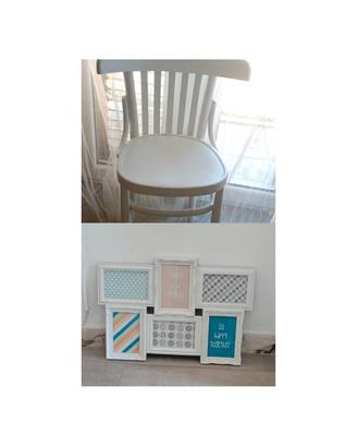 sedia + cornici shabby consegna Taranto centro