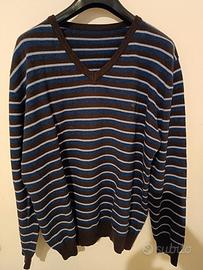 Pullover con scollo a V. 100% pura lana 