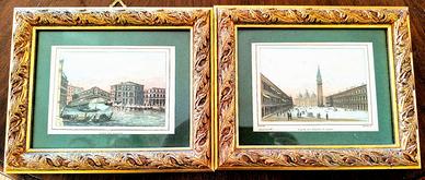 incisioni acquarellate