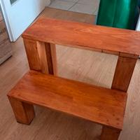 scaletta / sgabello legno fatto a mano