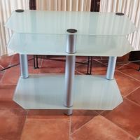 Tavolo TV in vetro satinato