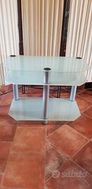 Tavolo TV in vetro satinato