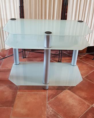 Tavolo TV in vetro satinato