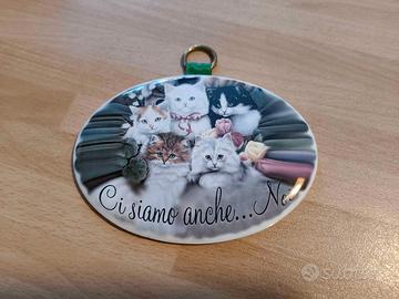 Formella ceramica gattini da appendere