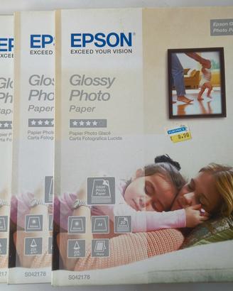 3 Confezioni Sigillate Carta Fotografica Epson