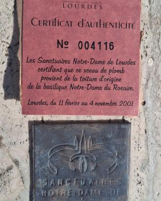 reliquia notre-dame Lourdes pezzo unico