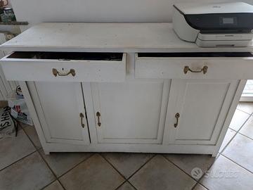 Credenza vintage bianca