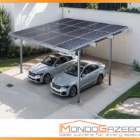 Tettoia 2auto fotovoltaica carport pensilina box